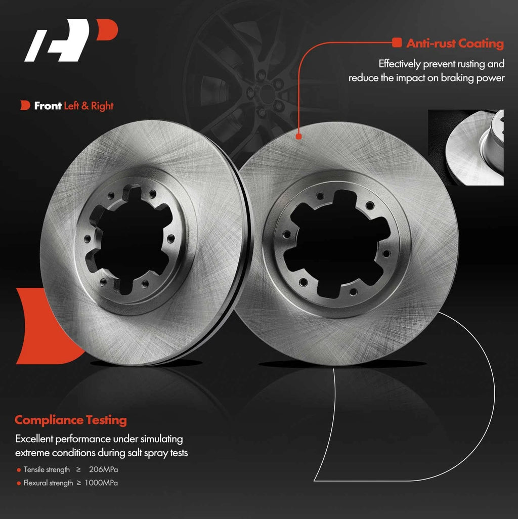 Front Disc Brake Rotors & Ceramic Pads for Nissan Pathfinder (1998-2004)