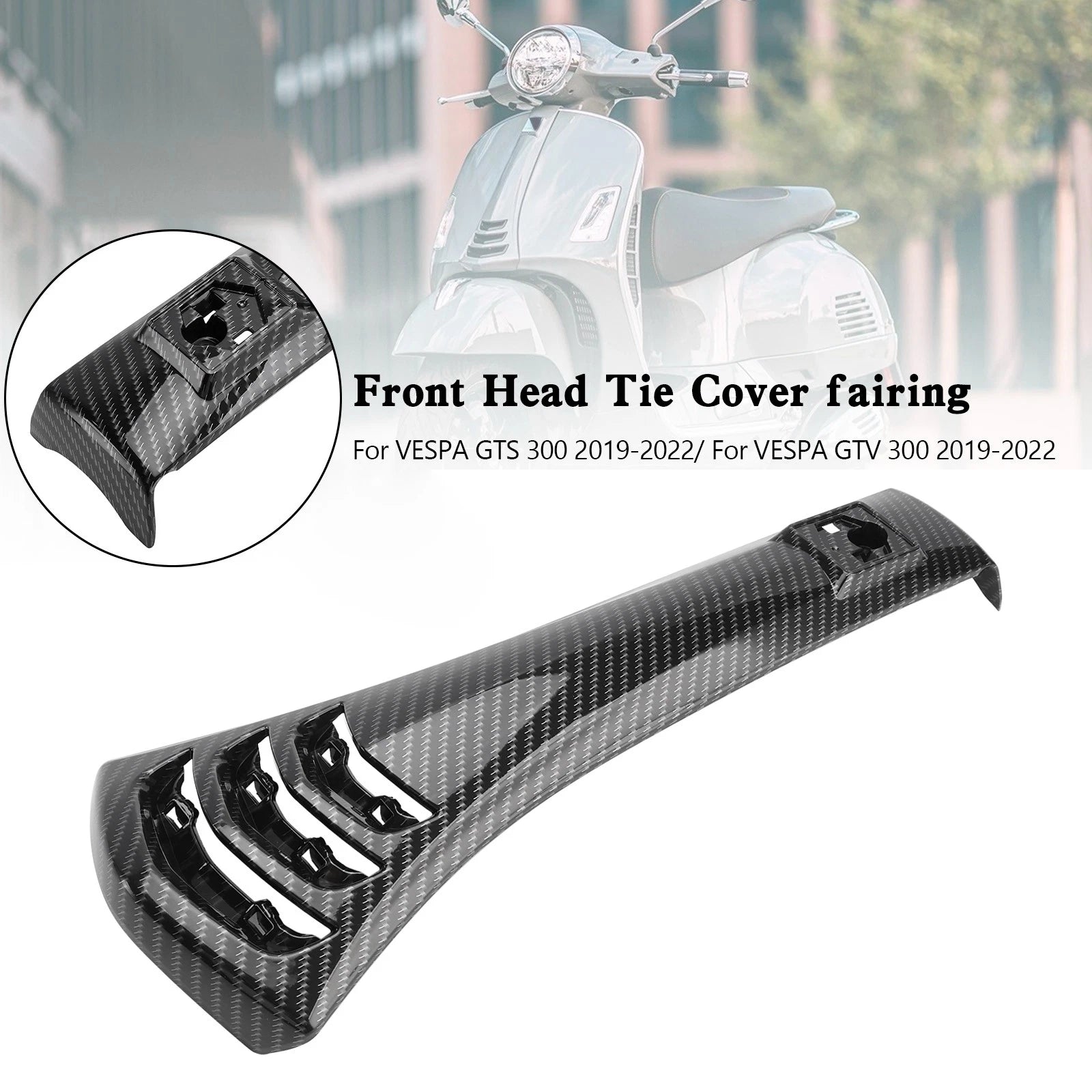Steering Horn Head Cover for Vespa GTS300 GTV300 (2019–2022) Carbon