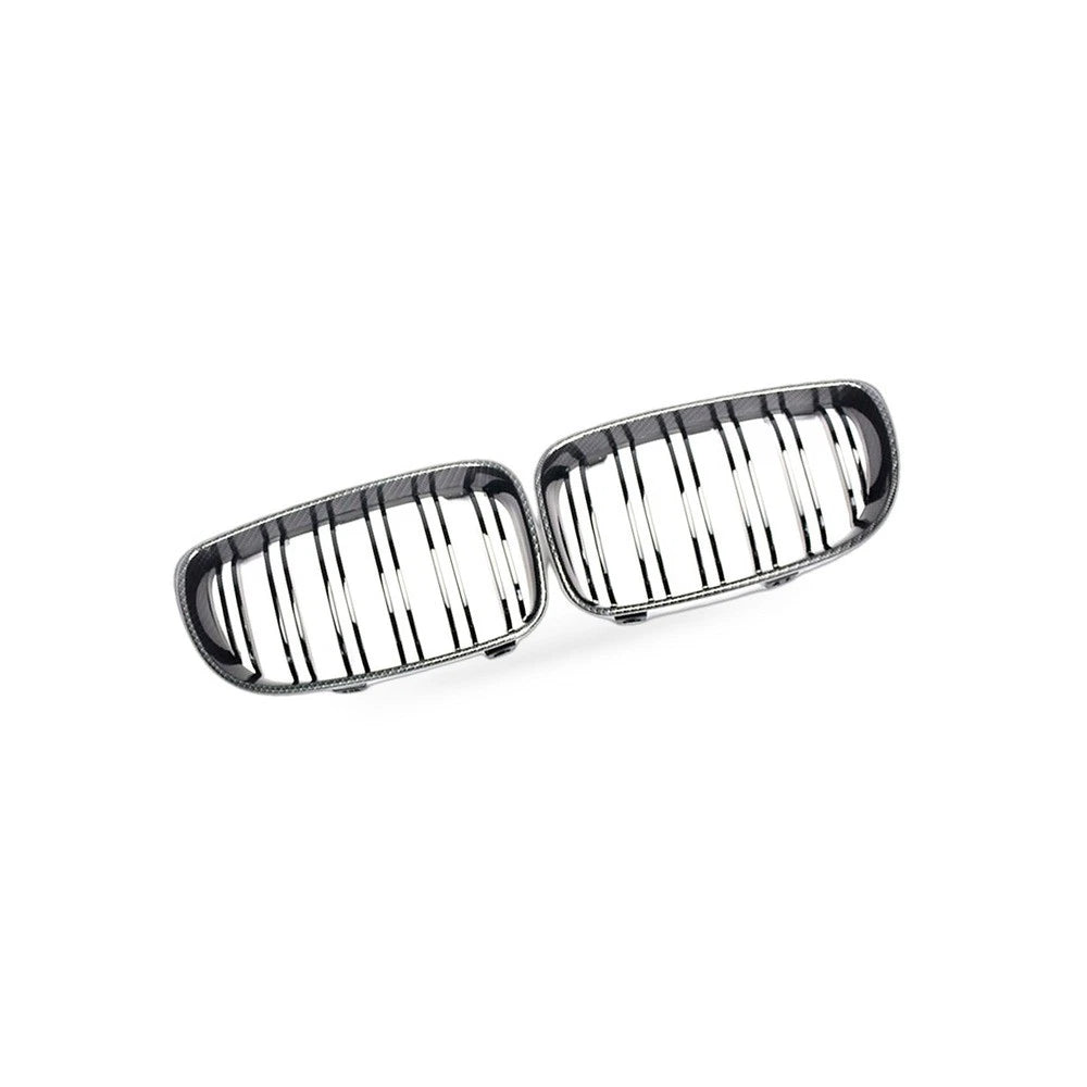 Carbon Fiber Dual Line Front Grille Mesh for BMW 1 Series E81 E87 (2008–2011)