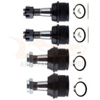 Set of 4 Front Upper & Lower Ball Joints for Ford F250 F350 F550 Dodge Ram 3500