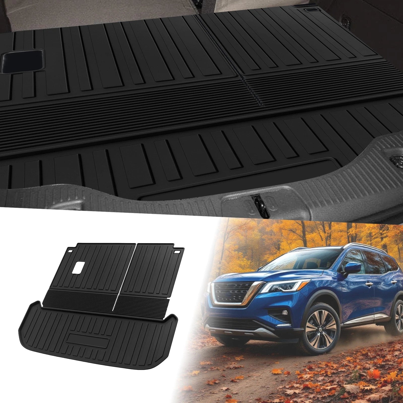 Flat Face Cargo Liner Rear Trunk Mat for Nissan Pathfinder (2024–2025) TPE
