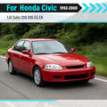 Red Silicone Radiator Heater Hose Kit for Honda Civic D15 D16 (1992–2000)