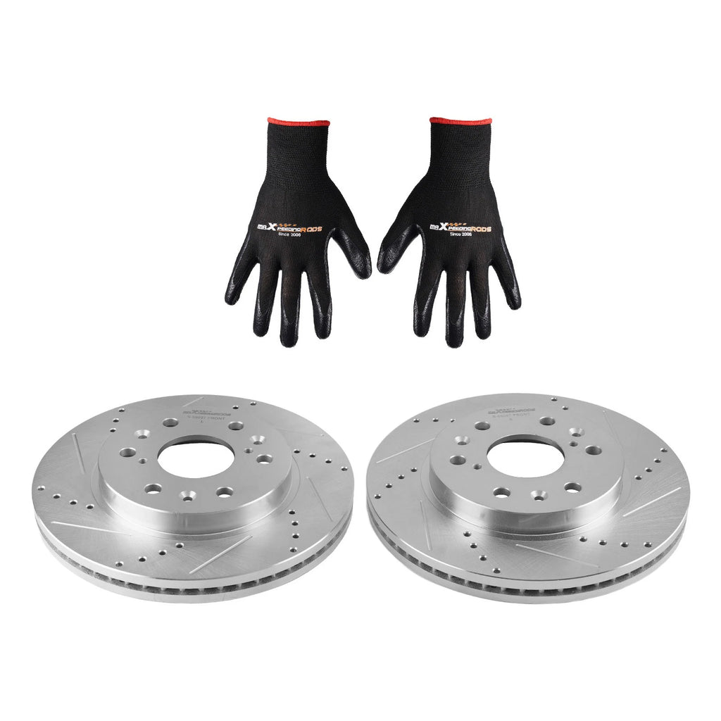 Front Drilled & Slotted Brake Rotor Set for GMC Yukon XL/Chevrolet Suburban (2015–2020)