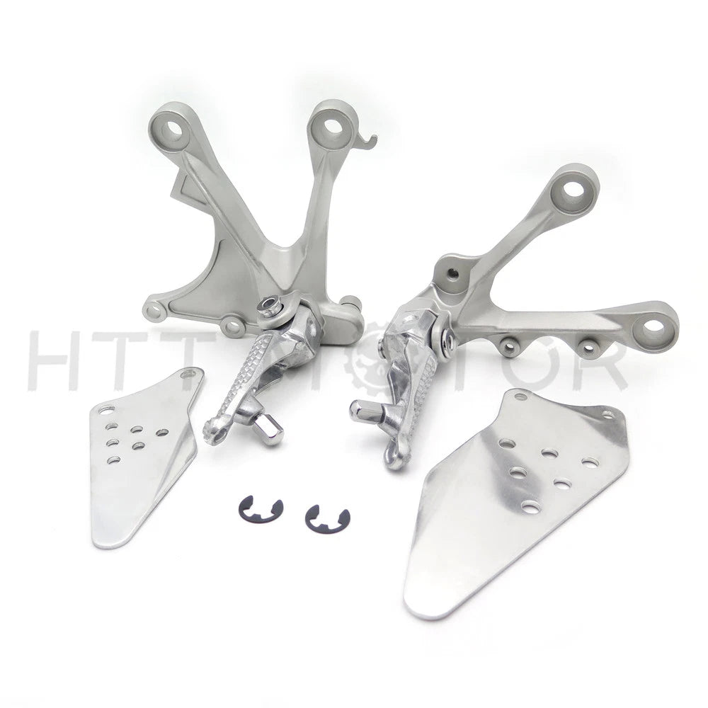 Footrest Assembly w/ Pegs for Kawasaki Ninja ZX6R ZX-6RR (2005–2008)