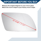 Right Side Mirror Glass Replacement for Volkswagen Polo (2001–2005)