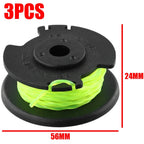 Spool Line Replacement for Garden Power Tool (Black + Fluorescent Green)
