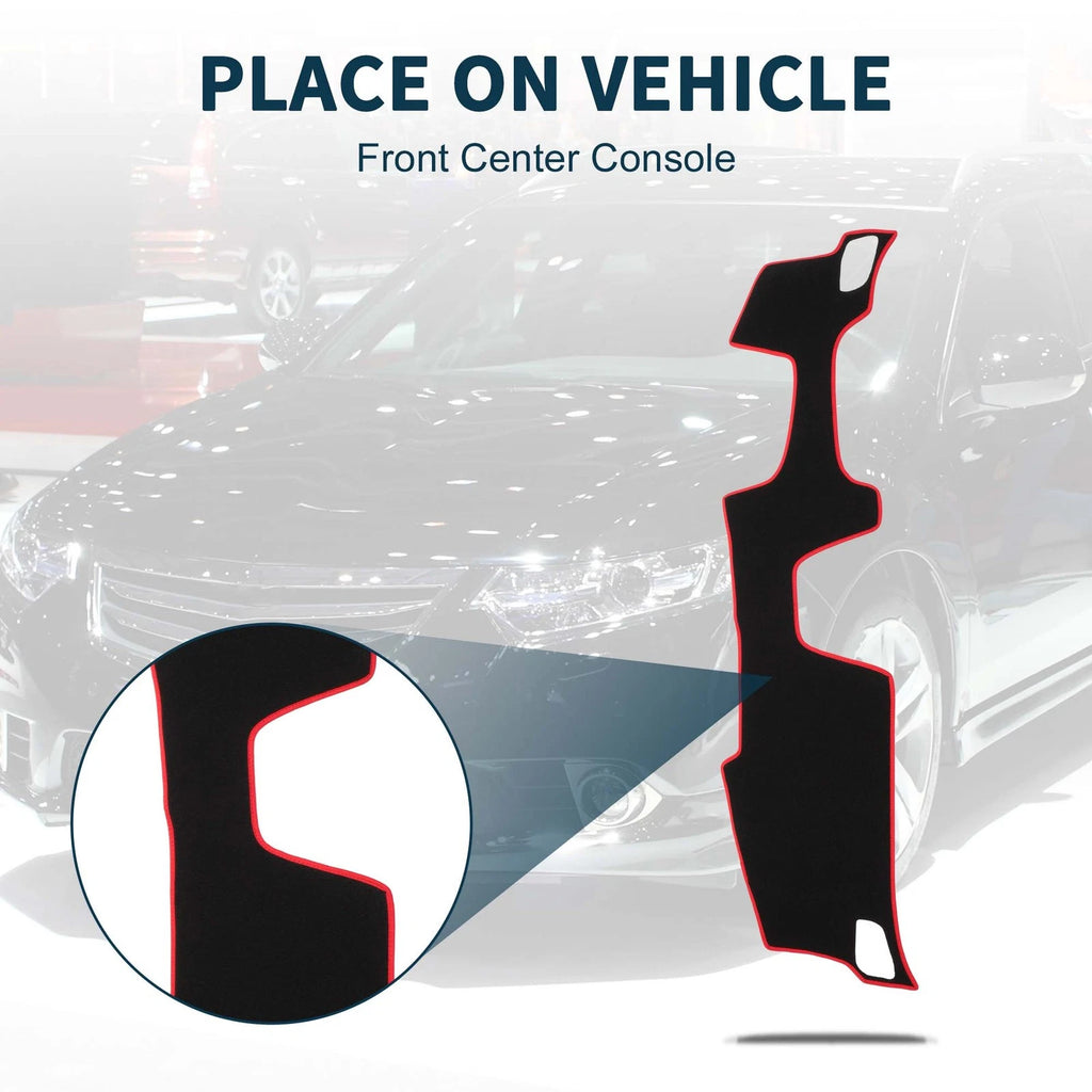 Dashboard Dash Cover Mat for Honda Accord (2024) Black Red