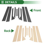 10X Door Pillar Window Trim for Ford Fiesta (2011–2015) Black Carbon Fiber