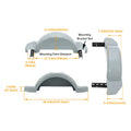 2 Single Axle Trailer Fenders for 13" Wheels Tires (Boat)