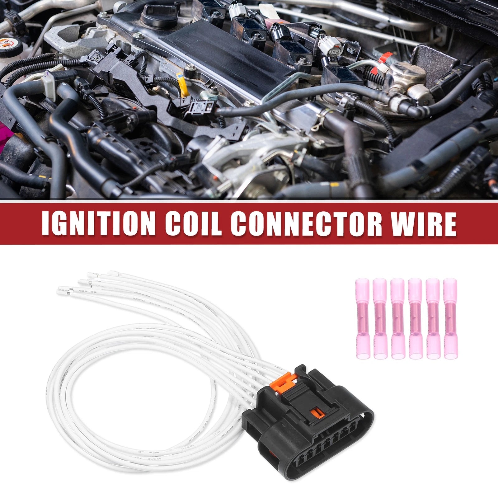 Set of 1 Ignition Coil Connector Wiring Harness for Chevy Cruze (2011–2016)