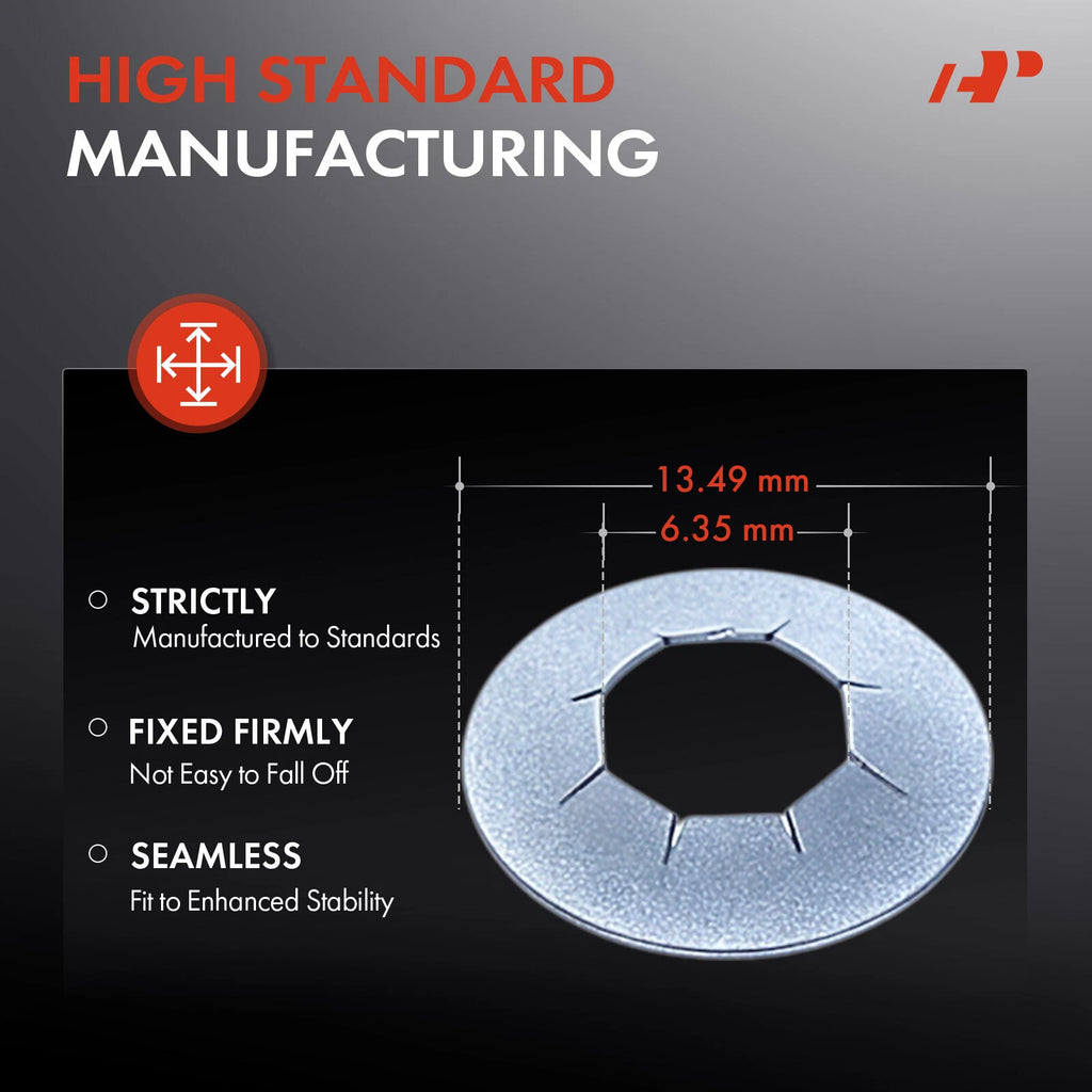 30x Retainer Clips for Ford (6.35mm Stud, 13.49mm Outer Diameter)
