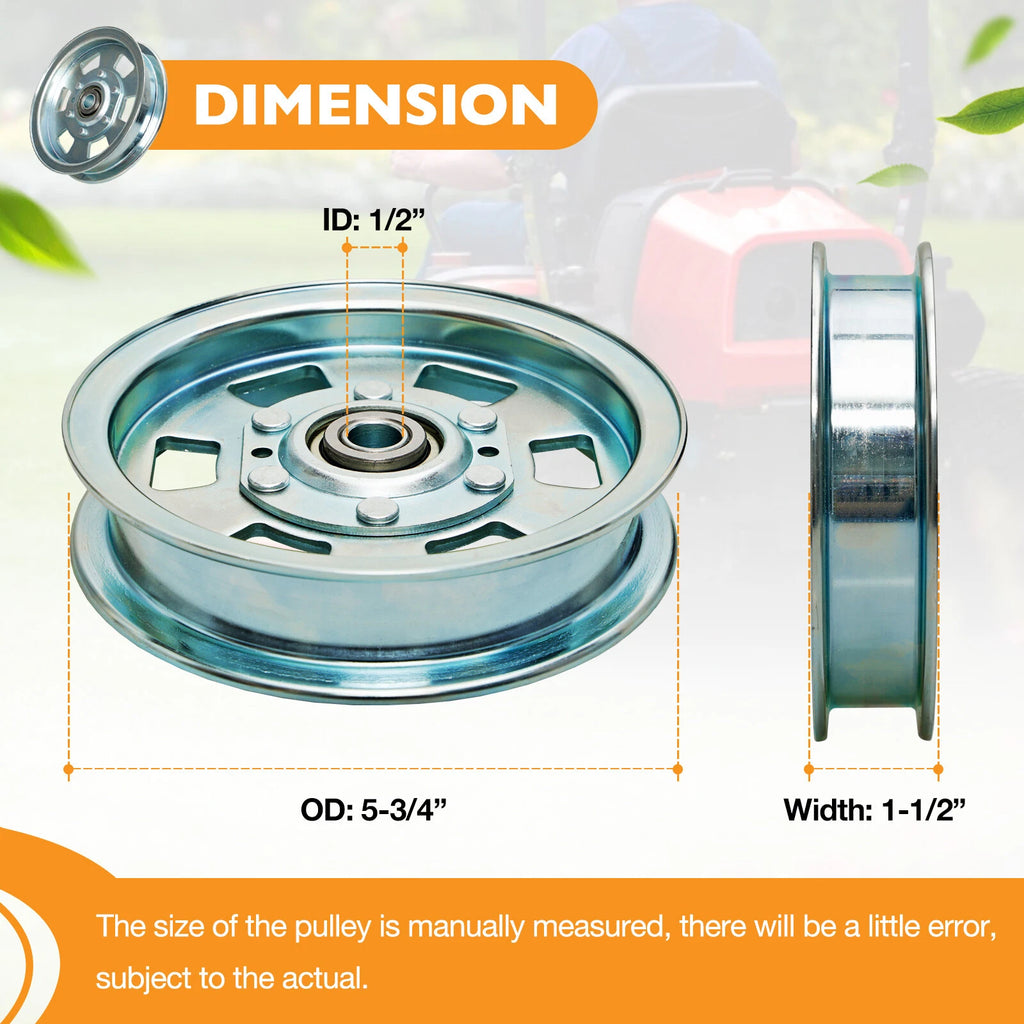 2X Idler Pulley for Bad Boy ZT 48" 54" 60" Deck (Fits Various Models)