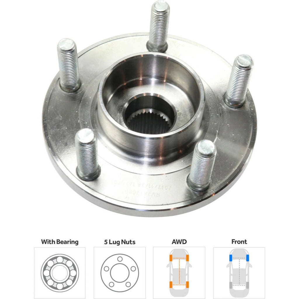 Set of 2 Wheel Hubs for Volvo C30