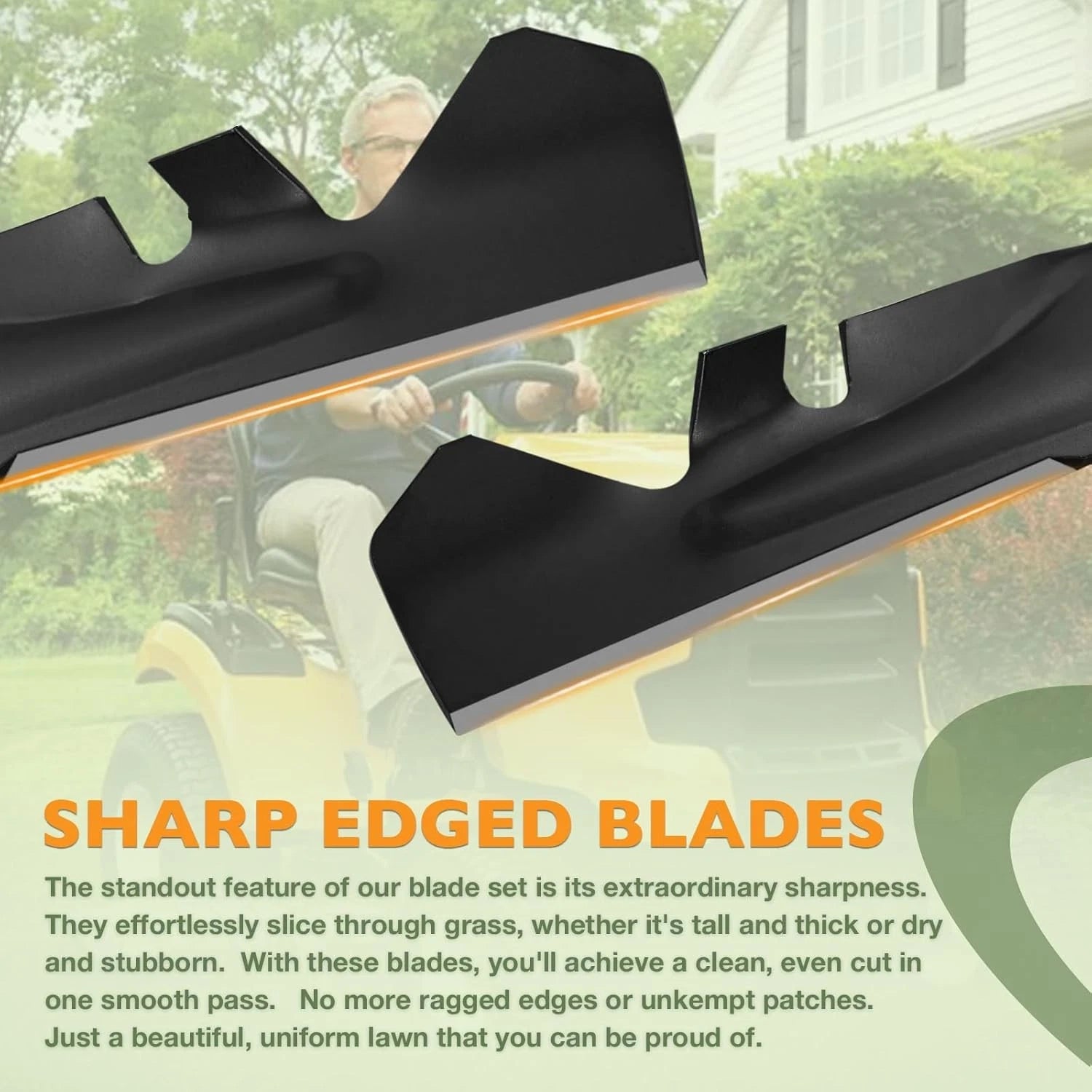 Set of 2 Mulching Blades for Cub Cadet XT1-LT42 XT2-LT42