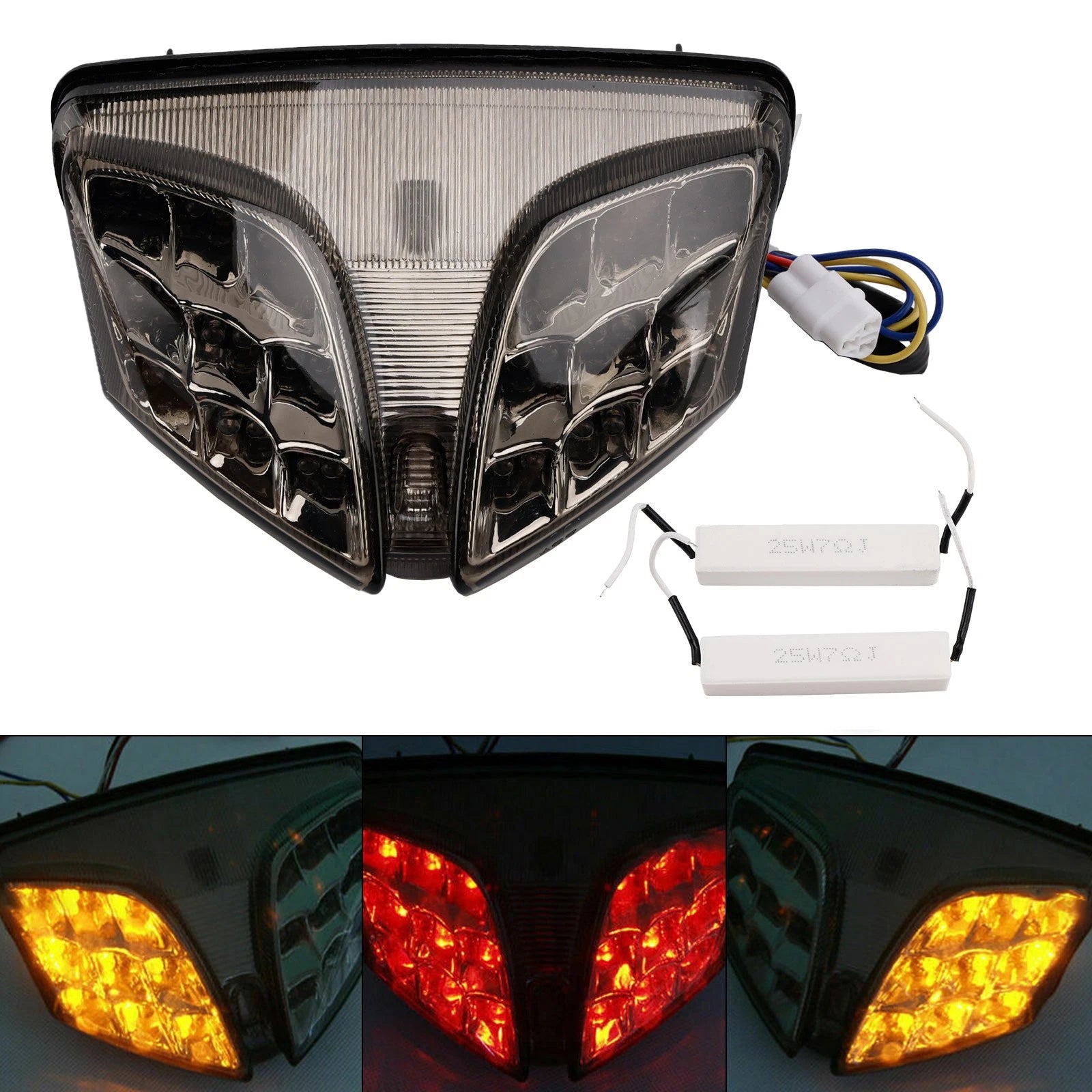Integrated LED TailLight Turn Signals for Suzuki GSX-R 600/750, GSX-R 1000, SV650 (2001–2023)