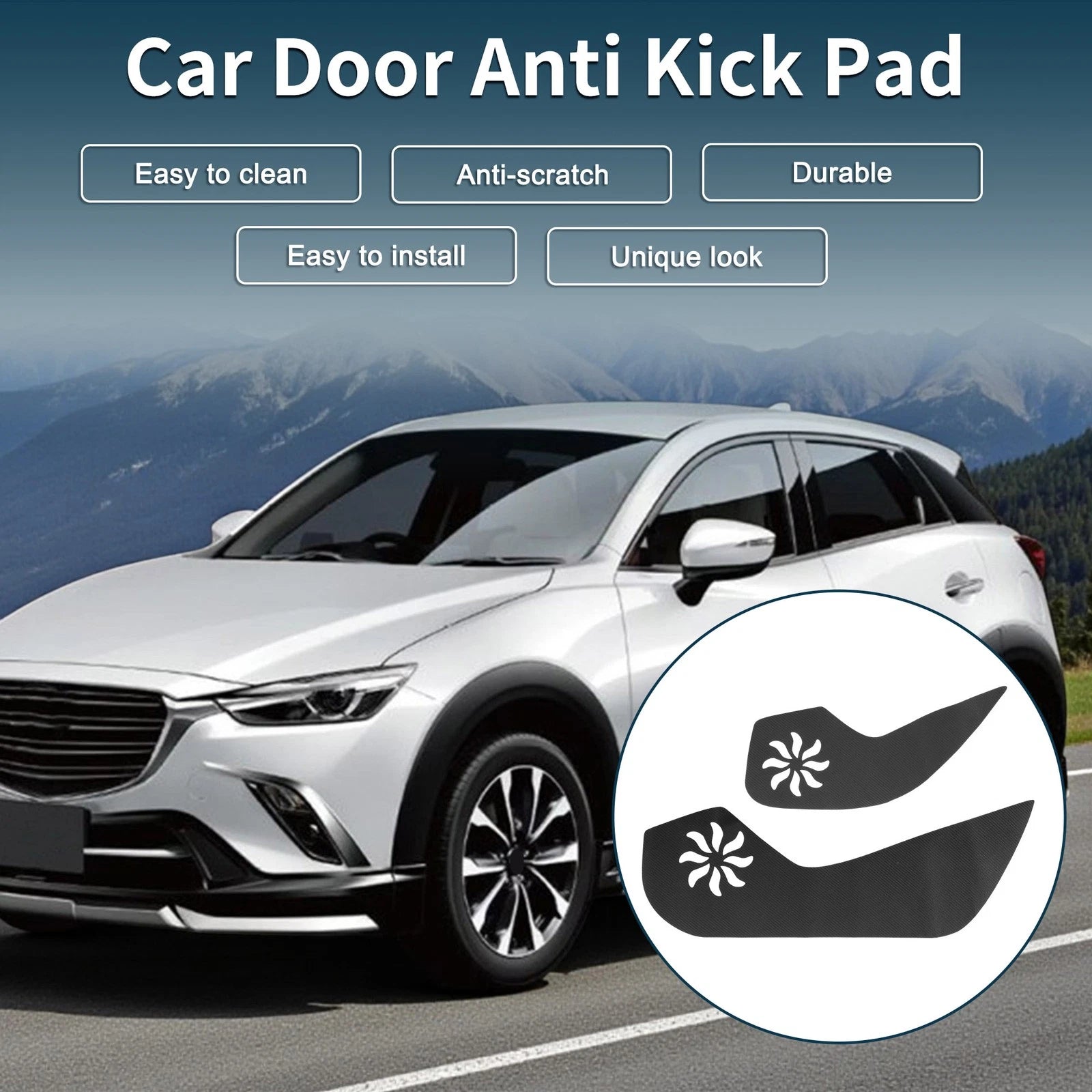 Leather Anti Kick Pad Sticker for Mazda CX-3 (2015–2021) DK Series