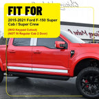 Window Pillar Covers for Ford F-150 (2015–2021) SuperCab SuperCrew Chrome 4-40X