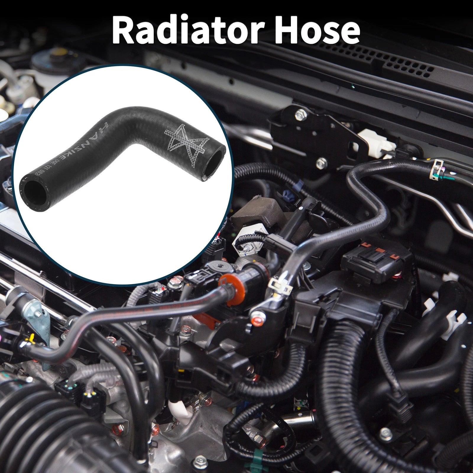 Radiator Hose Coolant Pipe for Audi A4 (2002–2008) No. 06E121082C Black