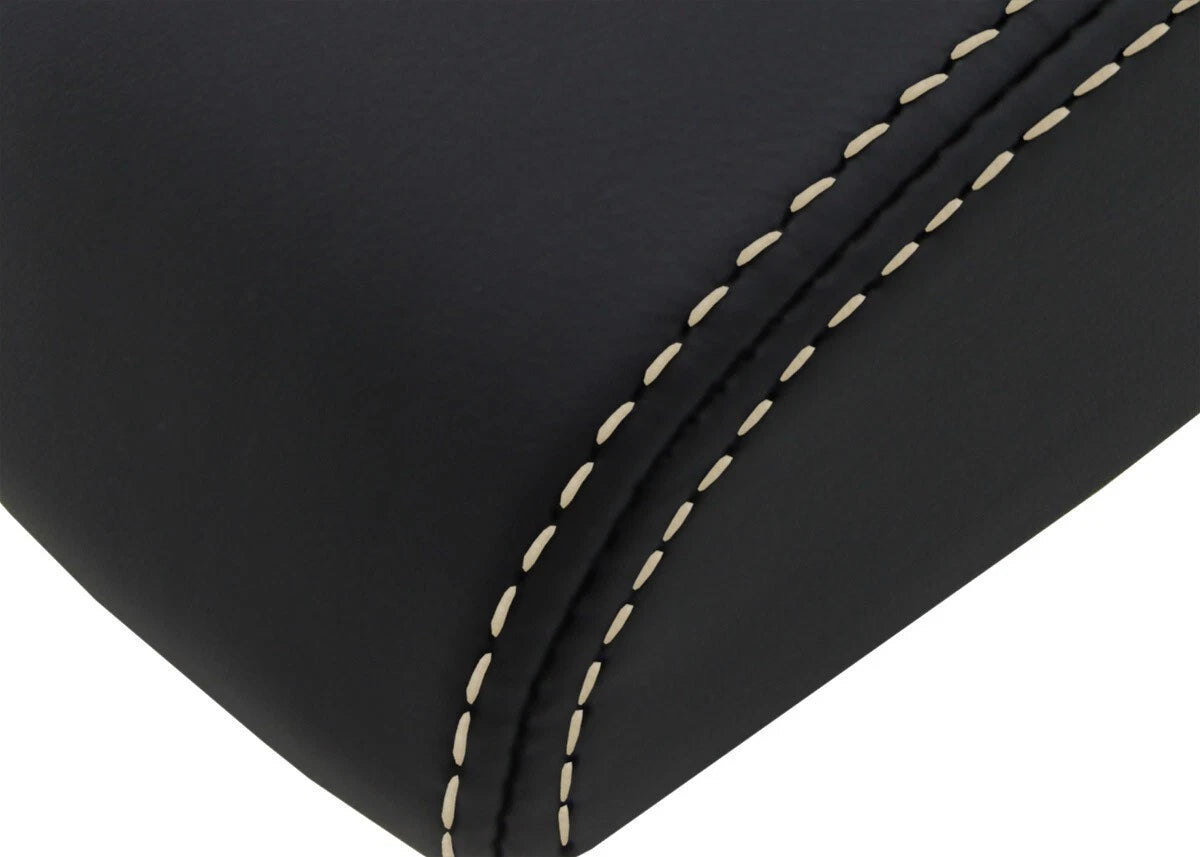 Leather Console Lid Armrest Cover for Chevrolet Impala (2006–2019) Beige Stitch