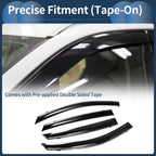 Set of 4 Window Deflectors for Honda Accord (2018) - Black Vent Visors