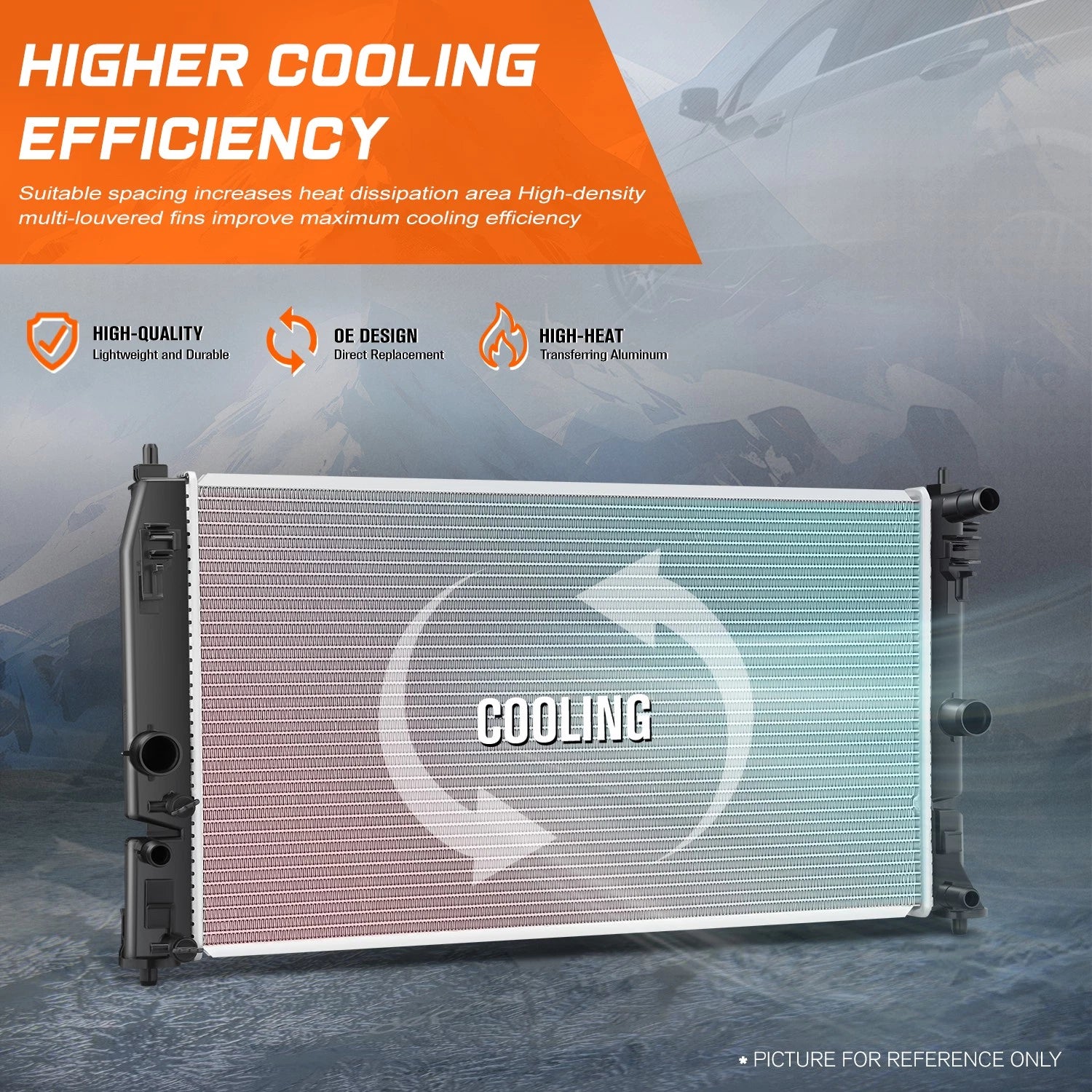 Aluminum Radiator for Lexus UX250H UX300H Toyota Corolla Prius (2020–2026) DPI-13922