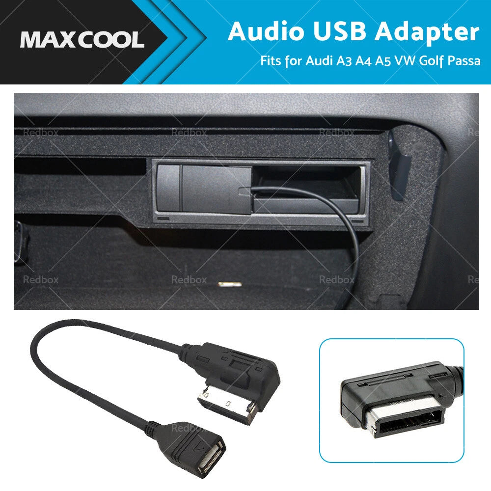 USB Interface AMI MMI AUX MP3 Cable for Audi A3 A4 A5 A6 Q5 Q7 R8 (2003–2023)
