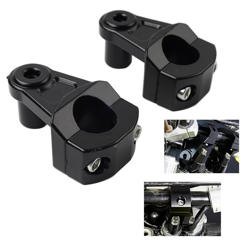 Handlebar Mount Clamps Riser for Motorcycle (7/8" to 1-1/8", 22mm to 28mm)