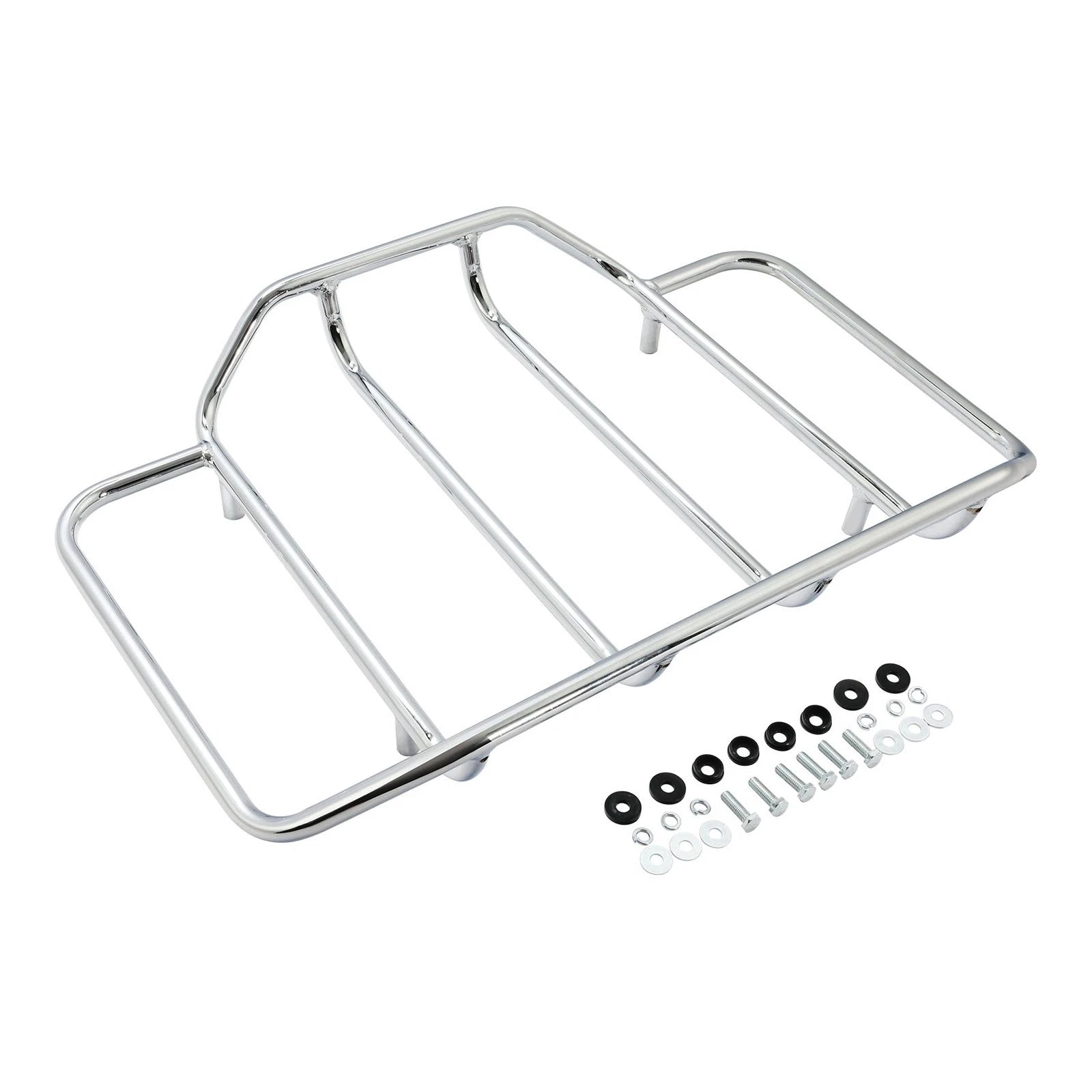 Chrome/Black Trunk Top Luggage Rack for Harley Touring (1984–2024)
