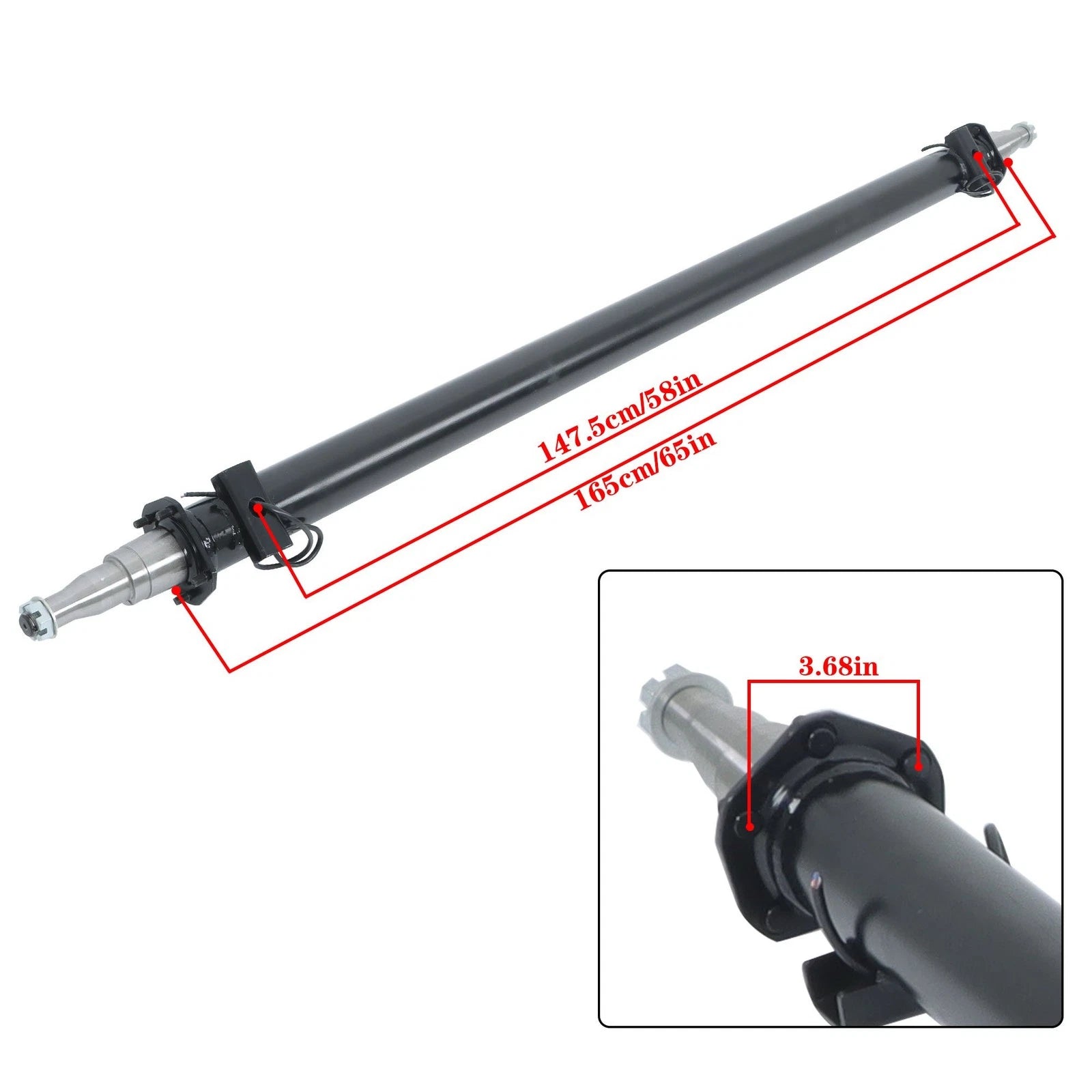 6000lbs Trailer Axle Beam with Idler 73" Hub Face 58" Spring Center