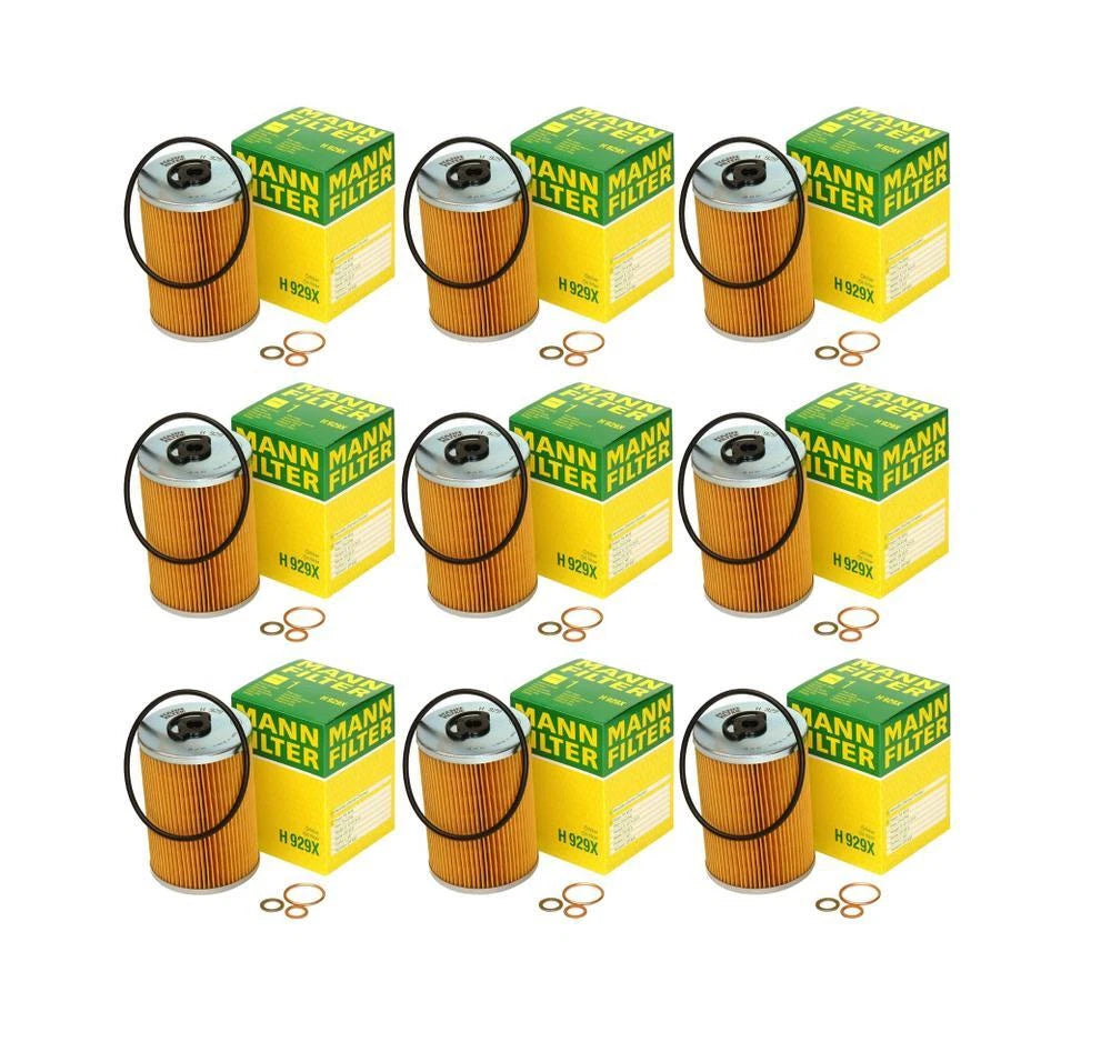 Set of 9 Cartridge Engine Oil Filters for Mercedes W114 R107 (1971–1989)