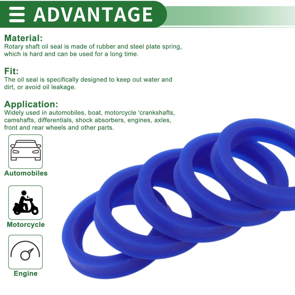 Set of 5 Oil Seal Rotary Shaft Seal 42x55x10mm High Pressure for Automotive