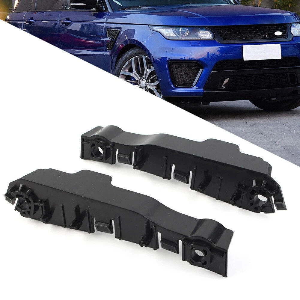 Set of 2 Front Bumper Mounting Side Brackets for Land Rover Range Rover Sport (2014–2019) Black