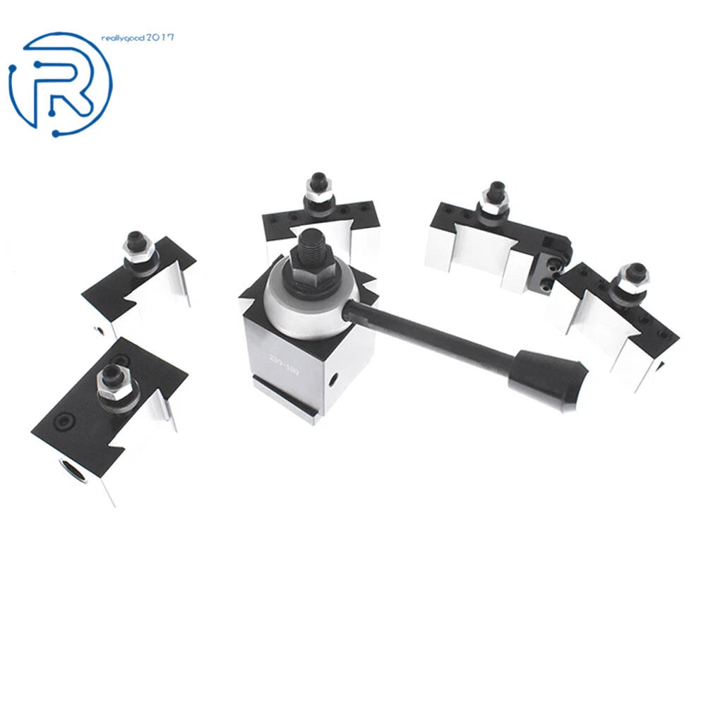 6Pcs Piston Type Quick Change Tool Post Set for Swing Dia 12" (AXA 250-100)