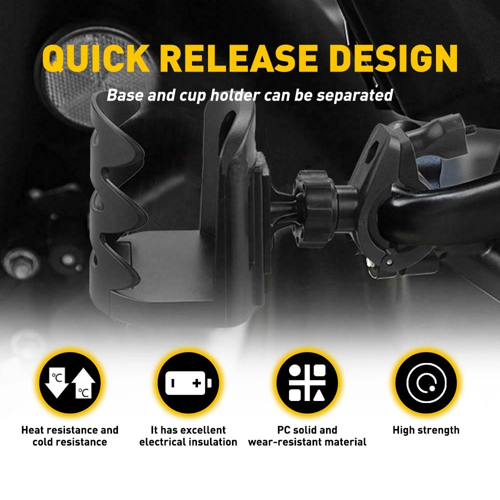 Adjustable Drink Cup Holder for Motorcycle (17-32mm)