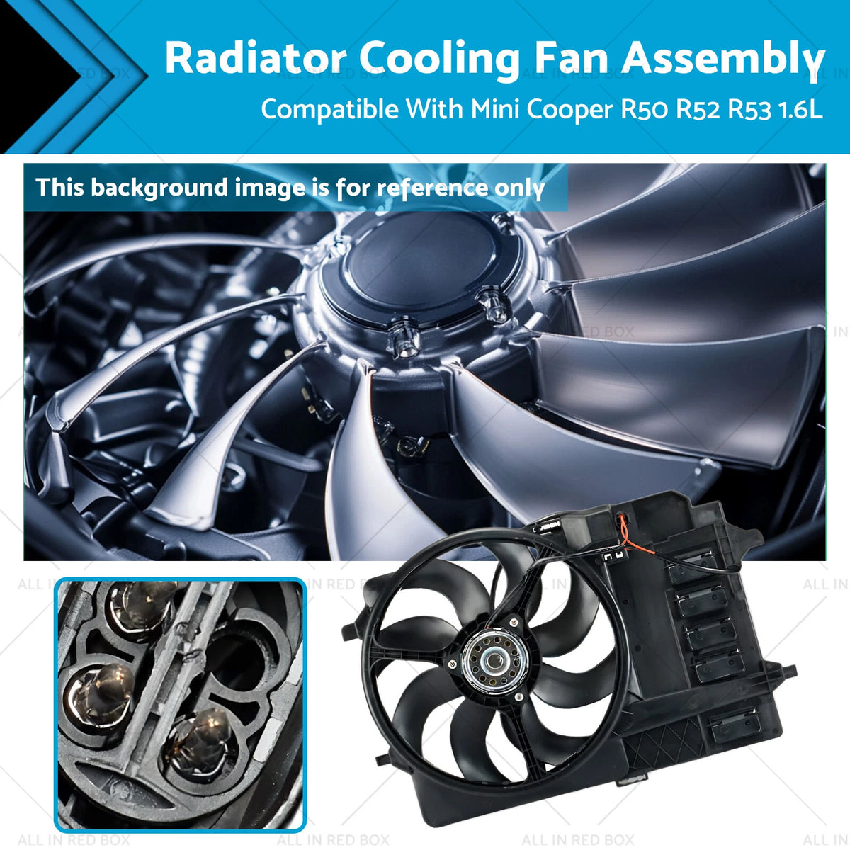 Radiator Cooling Fan Assembly for Mini Cooper R50 R52 R53 (2003–2008)