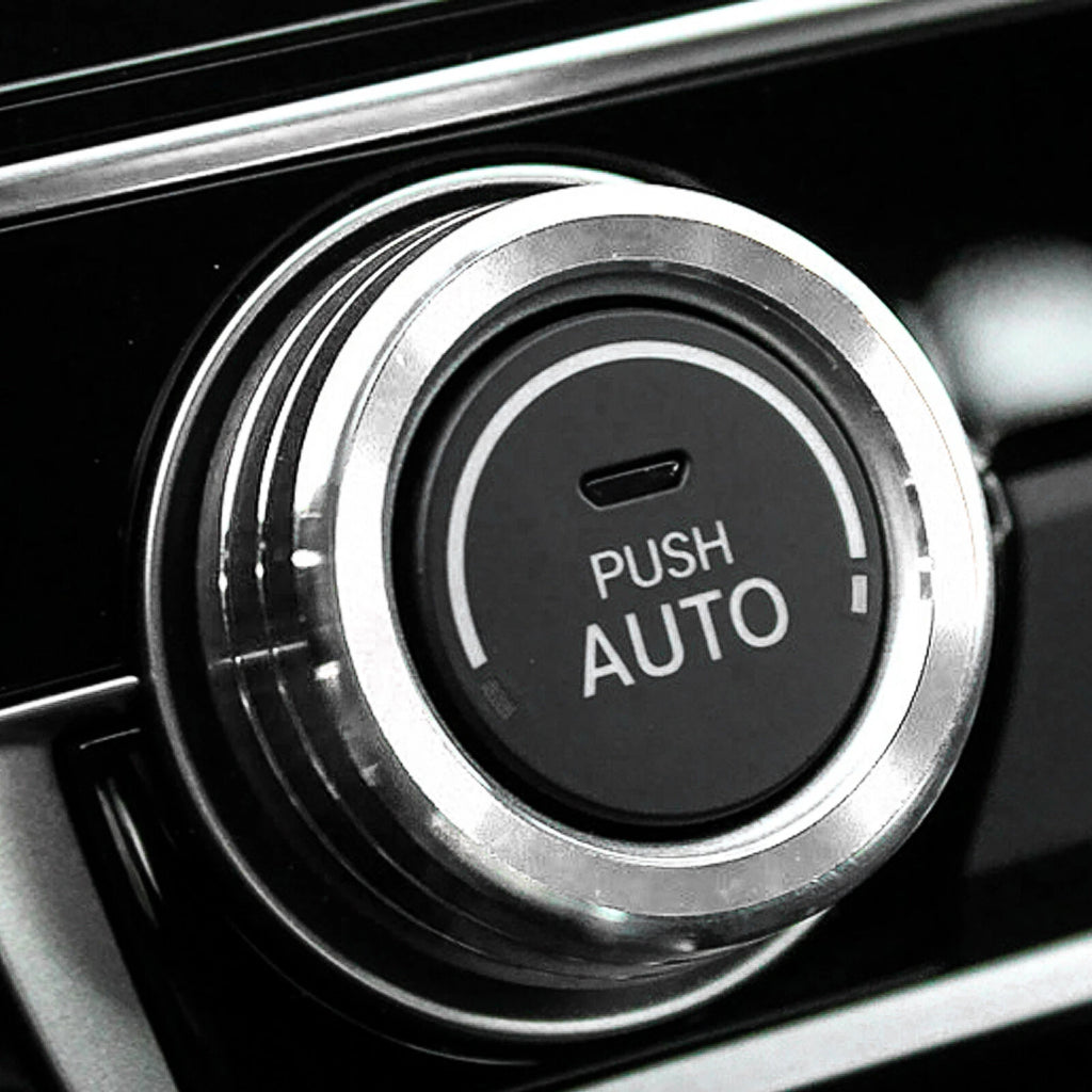 Anodized Silver AC Climate Control Ring Knob Covers for Honda Civic (2016-2021)
