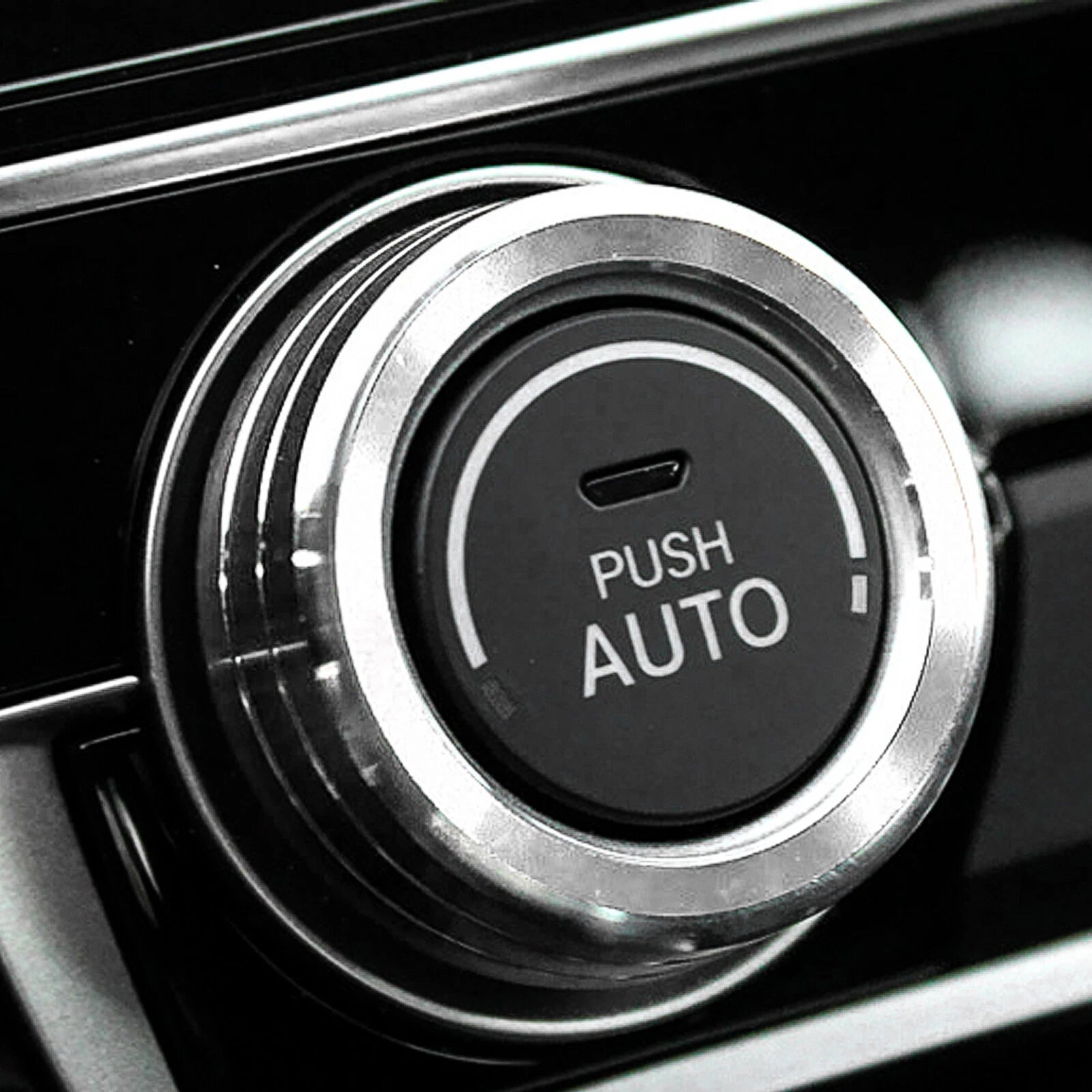 Anodized Silver AC Climate Control Ring Knob Covers for Honda Civic (2016-2021)