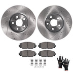 Front Brake Rotors & Ceramic Pads Kit for Toyota Corolla Matrix (2009–2019)