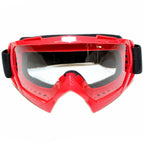 Clear Red Motocross Goggles for Dirt Pit Bike (Anti-Fog, UV Protection)