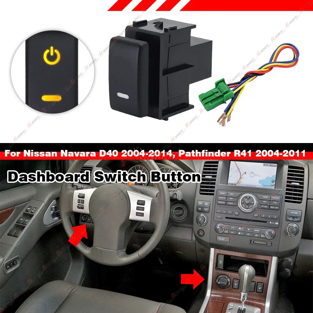 LED Dashboard Control Switch Button 1x for Nissan Patrol Titan Pathfinder Navara