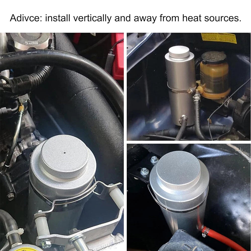 Universal Aluminum Coolant Catch Tank Overflow Reservoir 800ML