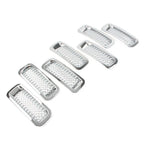 7 Pcs Chrome Front Mesh Grille Cover for Jeep Patriot (2011-2017)