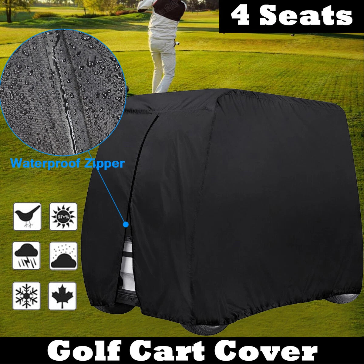 Waterproof Golf Cart Cover for EZ GO Club Car Yamaha (1pc)