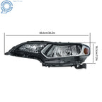 Halogen H4 Type Headlights Chrome Pair for Honda Fit (2015–2017)