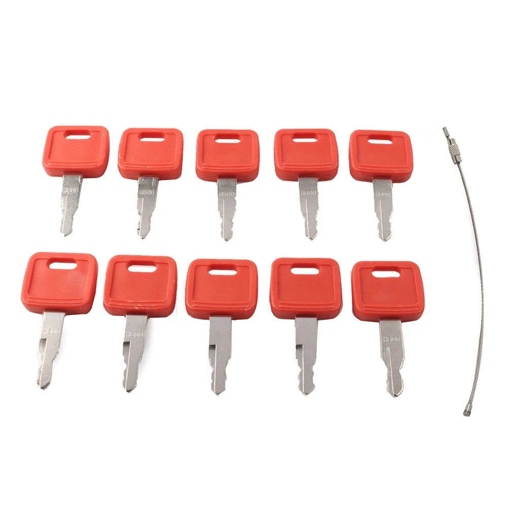 10pcs Ignition Key Set for John Deere Excavator (#AT194969, #AT147803, #H800)