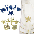 Set of 6 Decorative Napkin Rings for Table Settings