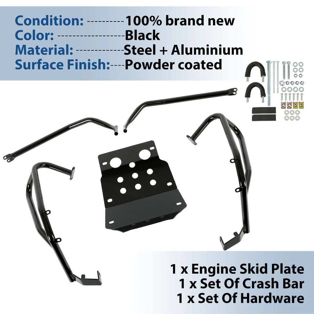 Full Crash Bar Engine Guard Skid Plate for Honda CRF250 Rally (2017–2022)