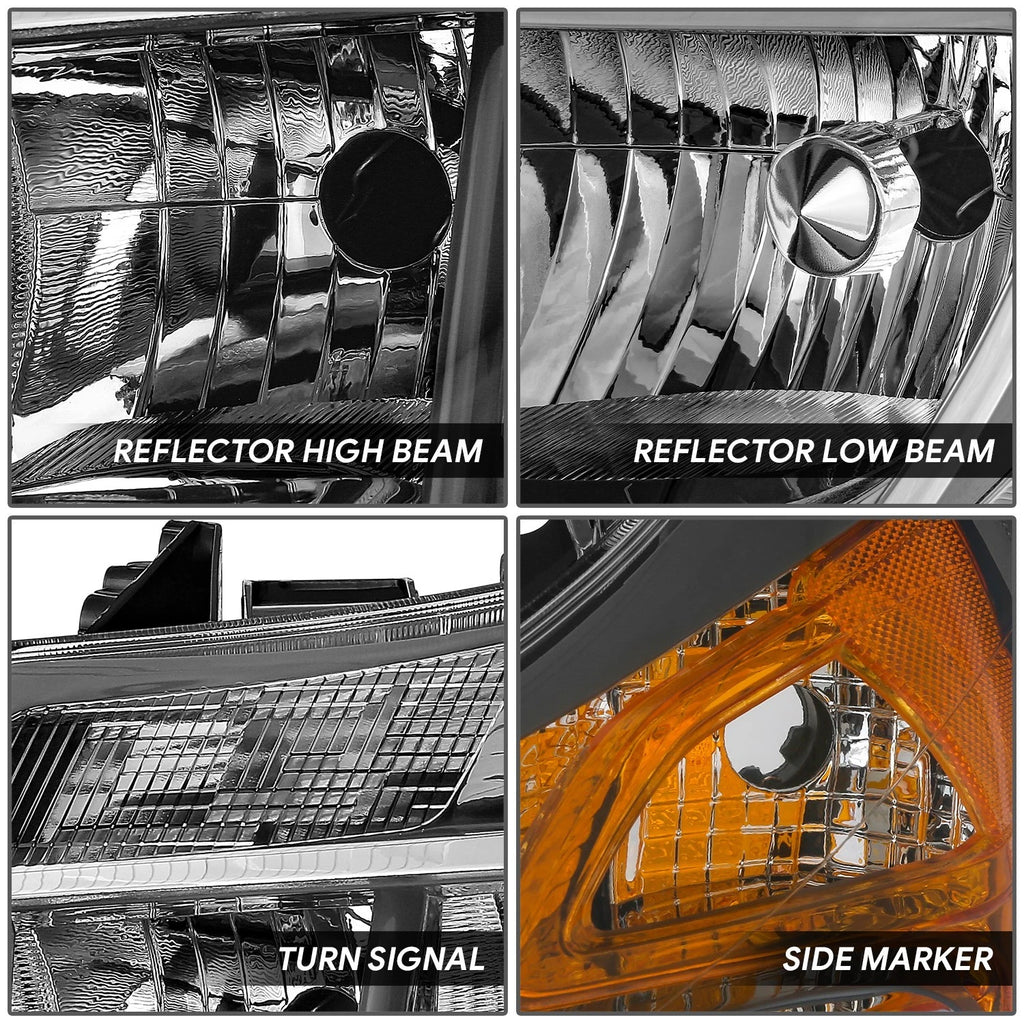 OE Style Chrome Housing Amber Corner Headlights for Promaster 1500-3500 (2014–2022)
