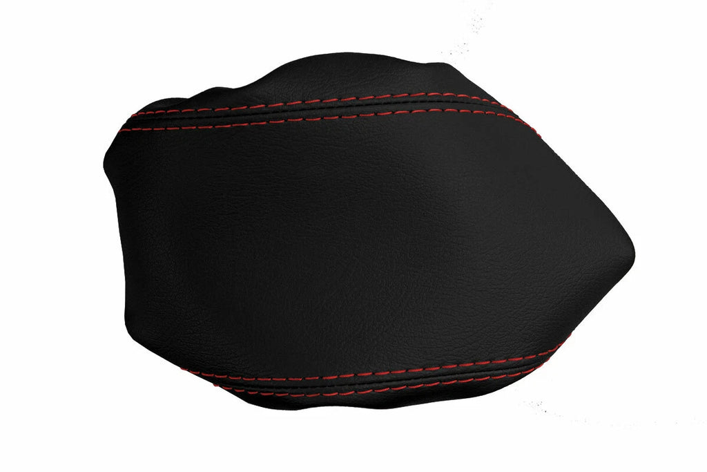 Console Lid Pull Over Cover Leather for Dodge Avenger (2008–2014) Red Stitch