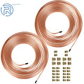 2PC 25 Foot Copper Nickel Brake Line Tubing Kit for Universal Applications
